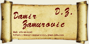 Damir Zamurović vizit kartica